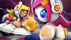 2girls 3d adjajdaks alien_girl alternate_color clone clones dat_ass huge_ass kirby_(series) kirby_planet_robobot kirby_star_allies machine mecha mouthless mouthless_female susanna_patrya_haltmann susie_(kirby)