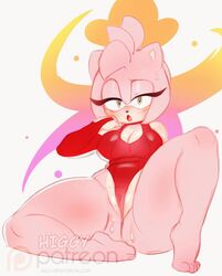 amy_rose clothing higgyy looking_at_viewer open_mouth pink_fur pink_hair ponytail solo sonic_(series)