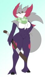 big_breasts delphox dewwydartz female fox maggie(dewwydartz) nintendo pokémon_(species) pokemon tagme