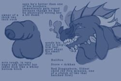 2021 angry anthro balls bared_teeth character_bio character_introduction comic crescentbites dragon english_text forced genitals incest male penis rape reference_image small_penis solo teeth text