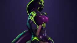 big_penis furry green_eyes human looking_at_viewer looking_back purple_background purple_skin qhala snake snake_girl snake_tail