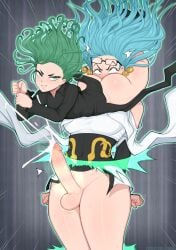 1futa 1girls ability_indecency afrobull ass balls big_ass big_butt blue_eyes blue_hair cum ejaculation erection female futa_with_female futanari glasses green_eyes green_hair handsfree_ejaculation higher_resolution_available larger_futanari light-skinned_female light-skinned_futanari light_skin one-punch_man orgasm penis psykos short_hair size_difference small_dom_big_sub smaller_female tatsumaki telekinesis telekinesisjob testicles thick_thighs thighs