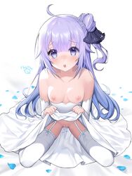 artist_request azur_lane breasts clothes_pull clothing dress high_resolution large_filesize monini nipples no_bra nopan skirt skirt_lift skirt_pull stockings thighhighs unicorn_(azur_lane) vagina very_high_resolution wedding_dress