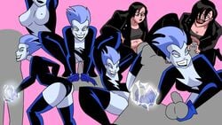 1girls ballbusting blue_skin breasts cbt dc dc_comics dcau electricity electricity_manipulation electrostimulation femdom jones_boi leslie_willis livewire shock shocked shocking squeezing_testicles superman:_the_animated_series unseen_male_face