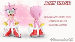 3d amy_rose ganondork pink_fur pink_hair sonic_(series)