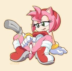 1boy 1boy1girl 1girls after_sex amy_rose boots breasts cat_ears coolblue cum cum_drip cum_in_pussy cum_inside female gloves male penis pink_fur pink_hair sonic_(series) straight