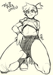 1girls asymmetrical_hair bangs breasts briefs butt_from_the_front closed_mouth clothing eyelashes female game_freak gym_leader hair_between_eyes hair_tie high_resolution kasumi_(pokemon) konakona large_filesize legs looking_at_viewer misty_(pokemon) monochrome navel nintendo orange_hair pokemon pokemon_(anime) pokemon_(classic_anime) pokemon_(game) pokemon_rgby ponytail school_uniform shirt short_hair shorts side_ponytail sketch smile solo standing tied_hair tight_clothing tomboy underwear uniform very_high_resolution white_shirt