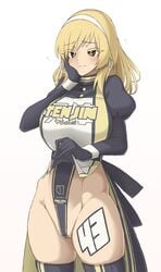 16.6_(artist) big_breasts blonde_hair breasts kyono_kiara leotard makino_momiji_(artist) tagme xyv_1