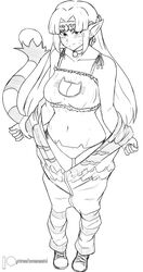 blush cat_lingerie looking_at_viewer looking_up monochrome pointy_ears princess_zelda sketch taking_clothes_off the_legend_of_zelda zelda_(a_link_between_worlds) zeromomentai