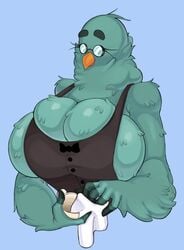 absurd_res algo_original animal_crossing anthro avian big_breasts breasts breasts_focus brewster_(animal_crossing) crossgender doubutsu_no_mori female female_focus female_only fur furry furry_only hi_res master_(doubutsu_no_mori) mtf_crossgender nintendo pigeon rule_63 solo solo_female solo_focus topwear