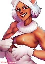 1girls dark-skinned_female dark_skin miruko my_hero_academia rumi_usagiyama suggestivesmile