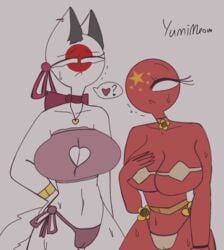 2girls anthro cat_ears cat_tail china_(countryhumans) countryhumans countryhumans_girl japan_(countryhumans) multiple_girls yumimeow