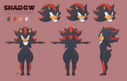 absurd_res anthro ass big_butt black_body black_fur eulipotyphlan fur hedgehog hi_res male mammal model_sheet nude sega shadow_the_hedgehog soina solo sonic_(series) sonic_the_hedgehog_(series) thick_thighs wide_hips