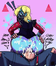 blonde_hair blue_skin huge_ass no_more_heroes velvet_chair_girl