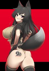 16.6_(artist) ass black_hair breasts fox kanaya_azami makino_momiji_(artist) tagme ukagaka xyv_1