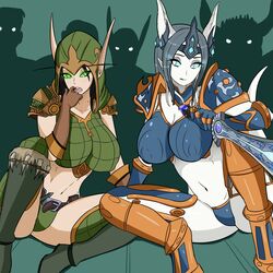 armor blood_elf clothed dariah death_knight death_knight_(warcraft) draenei female hoodie hunter keilora public sword warcraft world_of_warcraft