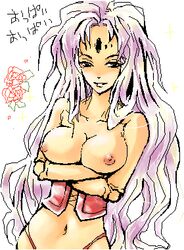 1girls artist_request breasts chimera_ant female female_only humanoid hunter_x_hunter large_breasts light-skinned_female light_skin long_hair navel nipples shounen_jump solo tagme villainess zazan