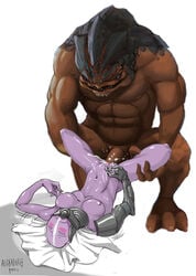 alien bahakha brelo cum cum_in_pussy interspecies krogan mask mass_effect quarian tali'zorah_nar_rayya tehwalrus_edits urdnot_grunt