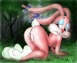 anthro babs_bunny female female_only fur furry husqvarna mammal pink_fur rabbit solo tagme tiny_toon_adventures uncensored