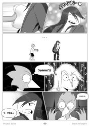 2026 accident angry anthro avian awkward berdly big_breasts bird bluebird bodily_fluids bottomwear breast_grab breasts clothed clothing comic confusion deltarune denim denim_bottomwear denim_clothing dialogue duo ellipsis embarrassed english_text eyewear feathers female furry glaring glasses greyscale hair hand_on_breast heart_symbol hi_res jacket jeans long_hair looking_at_hand male male/female moan monochrome nervous nervous_sweat oscine pants passerine pushing pushing_away scalie shaded shirt shorts speech_bubble susie_(deltarune) sweat t-shirt tail tail_feathers text thought_bubble thrush_(bird) topwear torn_bottomwear torn_clothing torn_jeans torn_pants undertale_(series) url wtperv