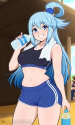 artist:zynxi konosuba aqua_(konosuba) 1girl solo breasts large_breasts nipples areolae ass pussy nude completely_nude uncensored nsfw hentai blush curvy thick_thighs wide_hips thighs navel long_hair looking_at_viewer smile seductive open_mouth full_body high_resolution highly_detailed simple_background rule34 ai_generated patreon