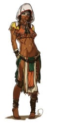 1girls 2d amazon assassin's_creed_(series) assassin's_creed_iv:_black_flag barefoot belly bikini bikini_top black_hair braids breasts covered_breasts dark-skinned_female dark_skin facepaint facial_mark feet female female_only ganassa hips lean_body lean_figure legs long_hair native_american native_american_female navel nipple_bulge nipples_visible_through_clothing opia_apito panties pokies signature simple_background solo solo_female standing swimsuit taino_(race) taino_female thighs tied_hair toes tribal twin_braids twintails ubisoft white_background native_american_clothing bikini_under_clothes