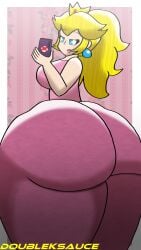 princess_peach nintendo mario_(series) huge_ass huge_butt selfie selfie_pose phone looking_at_phone ass butt ass_focus butt_focus hyper_ass hyper_butt 2d 2d_(artwork) 2d_artwork 2026 tagme big_ass big_butt blonde_hair blonde_female lips crown princess ponytail digital_media_(artwork) digital_drawing_(artwork) doubleksauce sweatpants