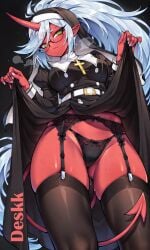 kneesocks daemon from panty & stocking with garterbelt by deskk