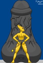 9-puzzle ratchet_and_clank ratchet_(ratchet_and_clank) video_games 1boy solo gay yaoi hyper_penis big_penis penis erection balls ass anthro furry 2010 dated veiny_penis simple_background bulge blue_background green_eyes male male_only