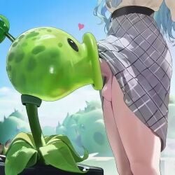 1futa artist_request balls bang_dream!_it's_mygo!!!!! big_penis blue_hair futanari meme peashooter_(pvz) penis penis_in_mouth plant plants_vs_zombies pvz source_request togawa_sakiko