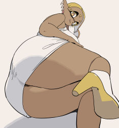 1girls anus ass big_anus big_ass big_breasts blonde_hair bottomless bubble_ass bubble_butt colored_eyelashes dark-skinned_female dark_anus dark_butthole dark_skin earrings fangs female forehead frye_(splatoon) huge_anus huge_ass huge_breasts huge_butthole jewelry nintendo splatoon splatoon_(series) splatoon_3 sweat tentacle_hair yellow_eyes yuta_agc no_panties looking_at_viewer looking_back
