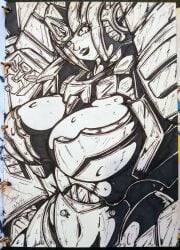 alien alien_girl arcee arcee_magnus belly_button big_boobs big_breasts big_tits blush blushing boobs breasts cleavage curvaceous curvaceous_body curvaceous_female curvaceous_figure curvaceous_hips curvy curvy_body curvy_female curvy_figure female female_focus female_only lipstick looking_at_viewer pinup pov ren_sexy_corner robot robot_girl skybound_entertainment smile smiling teasing teasing_viewer tits transformers