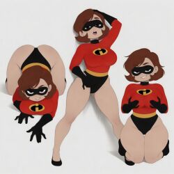 3girls big_breasts different_angle elastigirl female female_only godilovebutts large_breasts looking_at_viewer seductive seductive_look tagme the_incredibles thick_thighs