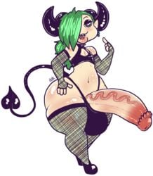 alpha_channel demon desbjust femboy genitals girly horn humanoid junk male not_furry penis shortstack solo teapot_(body_type)