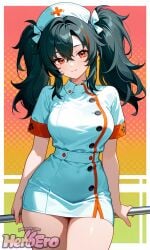 artist:heroero zenless_zone_zero zhu_yuan_(zenless_zone_zero) 1girl solo breasts large_breasts nipples areolae ass pussy nude completely_nude uncensored nsfw hentai blush curvy thick_thighs wide_hips thighs navel long_hair looking_at_viewer smile seductive open_mouth full_body high_resolution highly_detailed simple_background rule34 ai_generated patreon