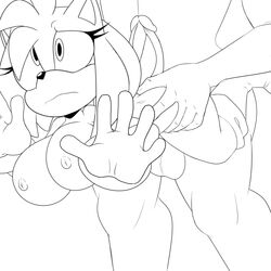 amy_rose anthro areola big_breasts breasts dubious_consent duo erect_nipples erection female hedgehog imminent_sex male nipples penis questionable_consent sirenstudios sonic_(series)