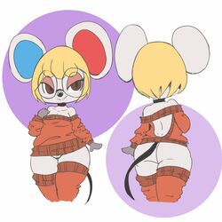 animal_crossing ass big_ass female fur glasses legwear mouse nintendo petri_(animal_crossing) thick_thighs video_games vono wide_hips