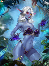 1girls athletic_female big_breasts black_nails blizzard_entertainment breasts dark_ranger female female_focus female_only high_resolution highres looking_at_viewer red_eyes solo sylvanas_windrunner tigrsasha undead_(warcraft) warcraft world_of_warcraft