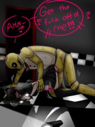 adult blush cute_deth cute_deth(artist) cute_deth(character) dave_miller five_nights_at_freddy's fnaf fucked_from_behind pinned pinned_down pinned_to_floor pinned_to_ground rape raped_by_monster spring_bonnie spring_bonnie_(fnaf) springtrap springtrap_(fnaf) stockings teen_girl teenage_girl teenager william_afton