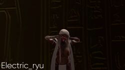 big_ass big_breasts breasts dancer dancer_outfit dark_elf electric_ryu elf female tattoos vrchat vrchat_avatar