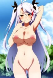 aerolae ai_generated azur_lane breasts naked_female nipples nude_female prinz_eugen_(azur_lane) pussy vagina