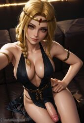 ai_generated balls elden_ring fromsoftware futa_sans_pussy futanari intersex queen_marika_the_eternal sinfulreverieai solo_focus solo_futa stable_diffusion testicles uncensored