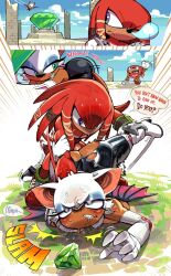 1boy 1girls bat_wings female female_focus fucked_silly furry furry_female furry_only green_eyes knuckles knuckles_the_echidna male red_fur red_hair rouge_the_bat sonic_(series) sonic_the_hedgehog_(series) stagbeetle white_fur white_hair