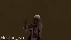 big_ass big_breasts breasts dancer dancer_outfit dark_elf electric_ryu elf female tattoos vrchat vrchat_avatar