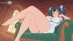 ai_assisted ai_generated bare_legs bare_thighs barefoot big_breasts black_hair blue_eyes breasts cleavage clothed clothed_female crossed_legs curvy curvy_body curvy_female dungeon_ni_deai_wo_motomeru_no_wa_machigatteiru_darou_ka feet female female_focus female_only foot_focus hestia_(danmachi) huge_breasts large_breasts long_hair looking_at_viewer moonwool_branch naughty_face seductive seductive_eyes seductive_look seductive_mouth seductive_pose seductive_smile sitting smile smiling smirk smug solo solo_female solo_focus thick_ass thick_thighs thighs toes twintails uncensored