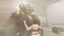 3d against_wall anal anal_masturbation animated anthro ass bamithq big_ass big_belly big_breasts big_butt big_thighs breasts dildo dildo_in_ass female female_only horsecock_dildo imminent_sex large_ass larger_female longer_than_10_seconds longer_than_30_seconds longer_than_one_minute masturbation mei_(overwatch) moaning moaning_in_pleasure multiple_views omnic orisa overwatch overwatch_2 overwatch_archives pajamei pov robot sound tagme video