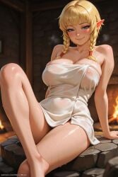 ai_art ai_generated art game_art honeywaifu linkle nsfw thick_women zelda