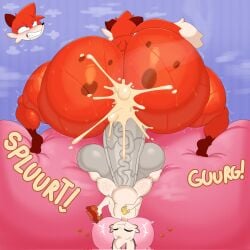 amoeba_(organism) anthro aquatic balls big_balls big_butt big_penis bodily_fluids brew_dafox_(superiorfox) butt canid canine cum cum_inside duo eating ejaculation female food fox genital_fluids genitals hi_res huge_balls huge_butt huge_penis lagomorph leporid lok_bunny lokbunny17 male male/female mammal mature_female meat orange_body penetration penis rabbit sausage vein veiny_penis white_body