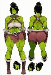 1girls ai_generated kortai novelai orc original_character reference_sheet tagme