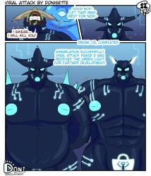 abs absurd_res anthro armored_dragon_(kaijudo) assimilation_waterbear_(donisette) bear beast_kin bulge circuit_markings comic donisette dragon drone dronification duo english_text fangs hi_res horn hybrid identity_death kaijudo kaijudo_rise_of_the_duel_masters lock_symbol male male/male mammal markings musclegut muscular muscular_male mythological_creature mythological_scalie mythology null_bulge roaming_bloodmane_(kaijudo) scalie slime spikes tardigrade tatsurion_the_unchained teeth text visor